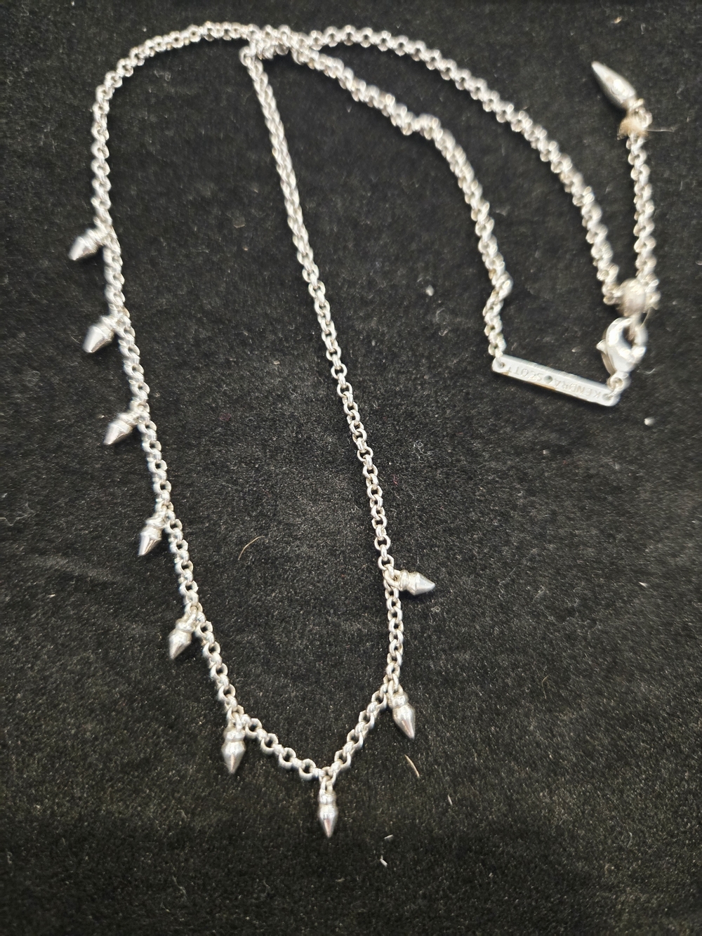 Kendra Scott Silver Spike Pendant Necklace - Picture 3 of 6